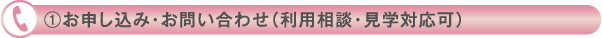 (1)お申し込み・お問い合わせ（利用相談）